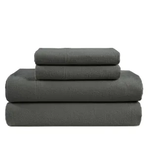 100% Cotton Flannel Sheets Set - Flannel Sheets Queen, 4-Piece Bed Sheets - Li