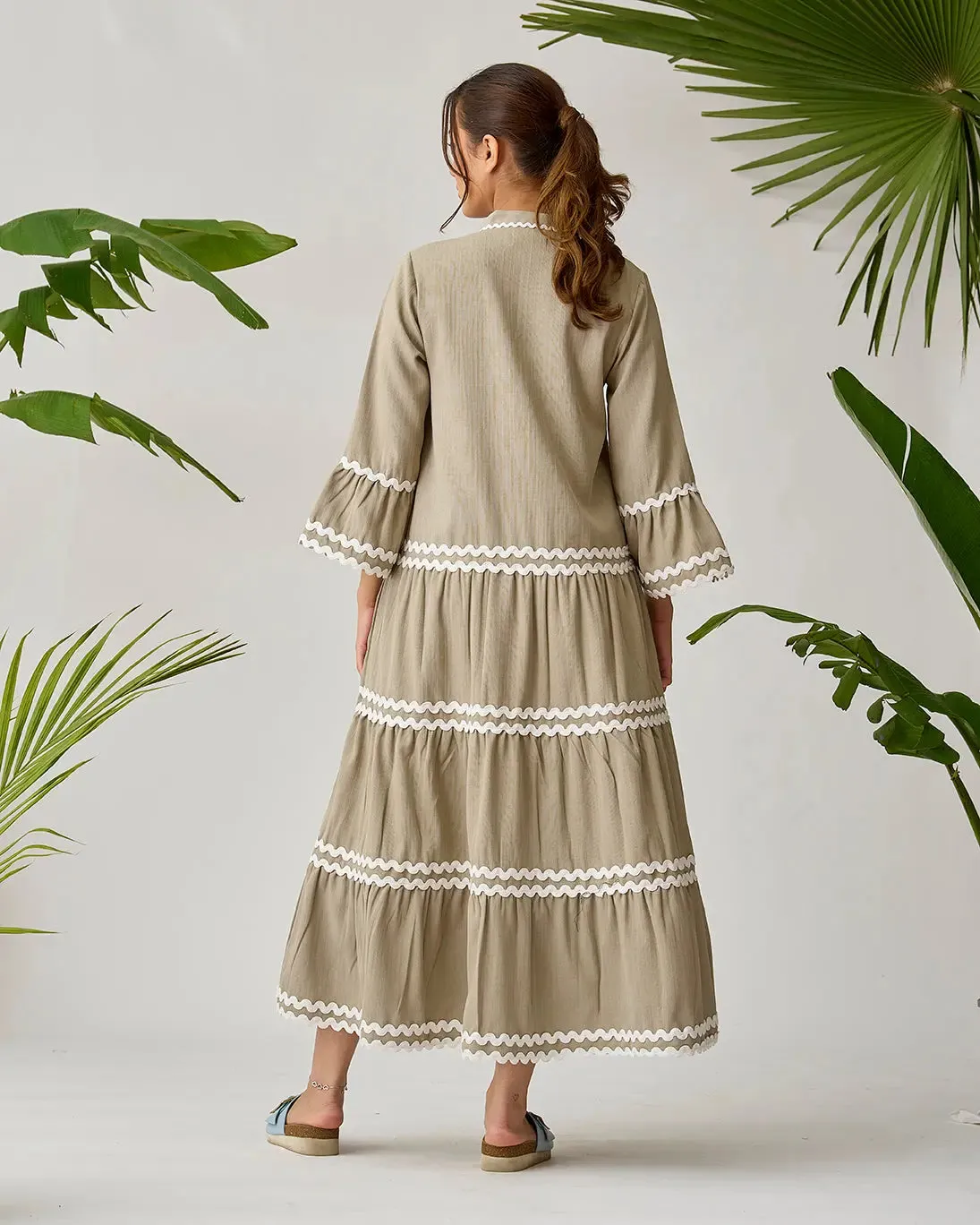 3 Layered Lace Midi Dress