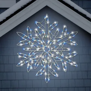 35" Twinkling LED Snowflake Silhouette Decoration