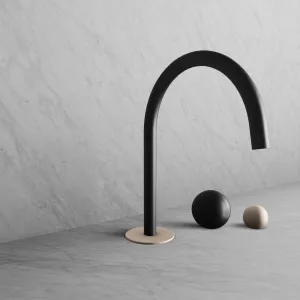 BARiL B35-8100-00L-KH Wall-Mounted Lavatory Faucet Spout With Deck Mounted Handles