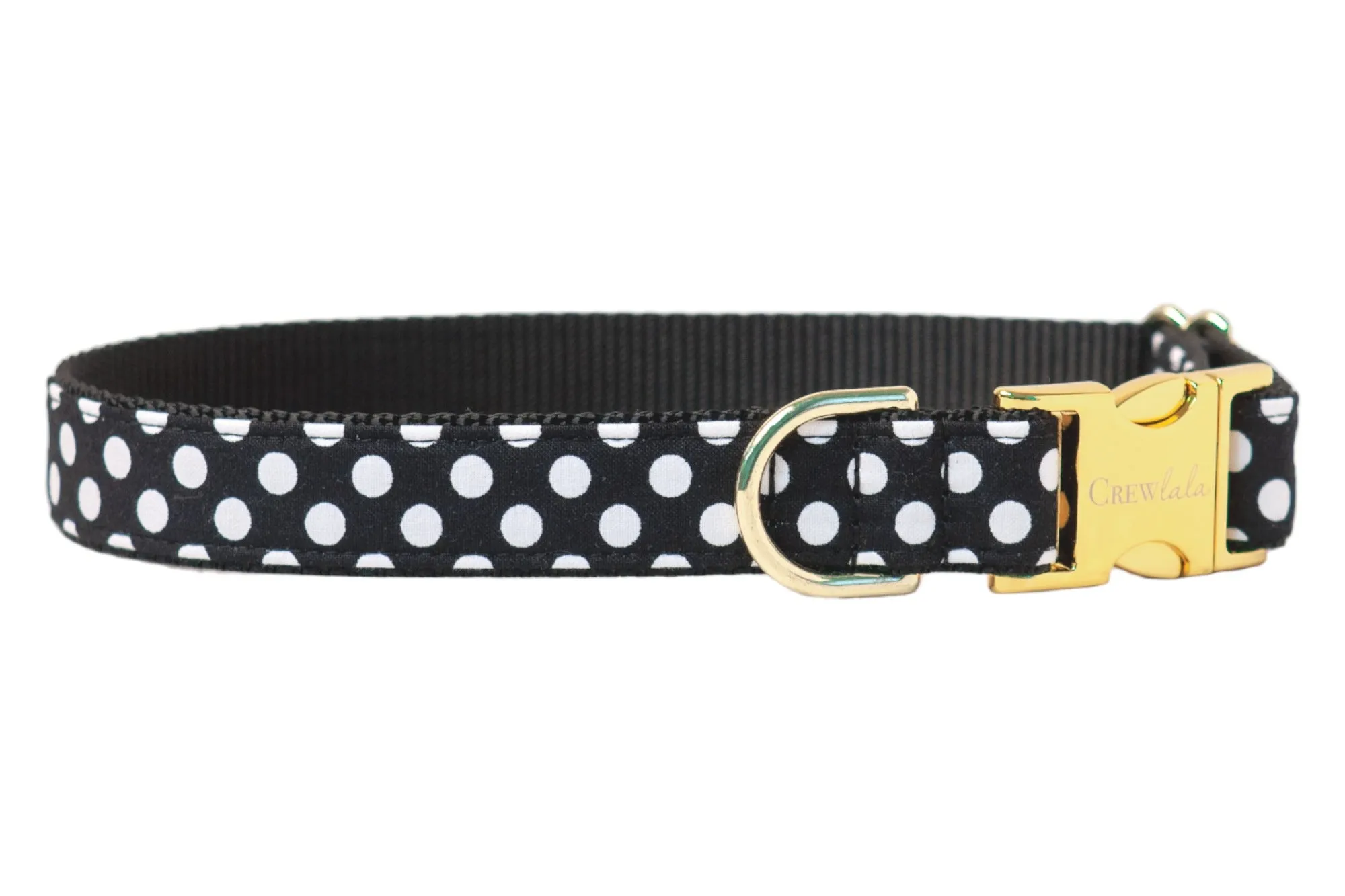 Black & White Polka Dot Belle Bow Dog Collar