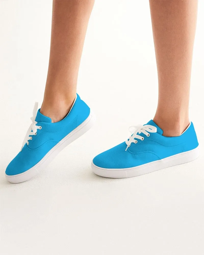 Bright Cyan Women's Canvas Sneakers | Women's | Bright Pure Cyan | C100M0Y0K0