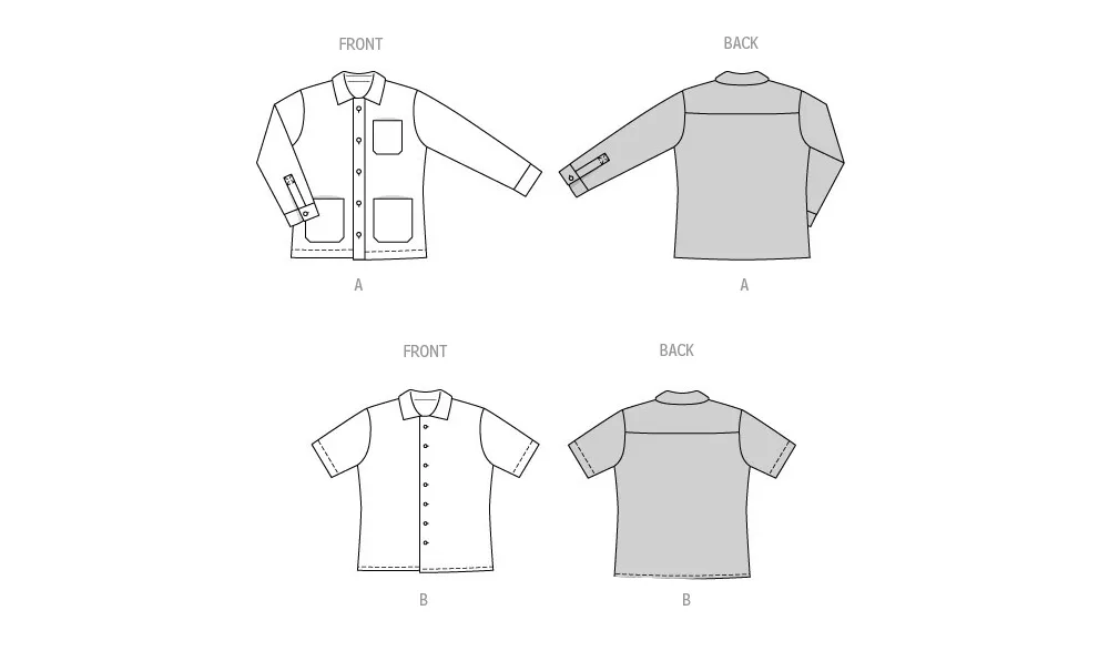 Burda Style 5842 Men's Shirt Pattern