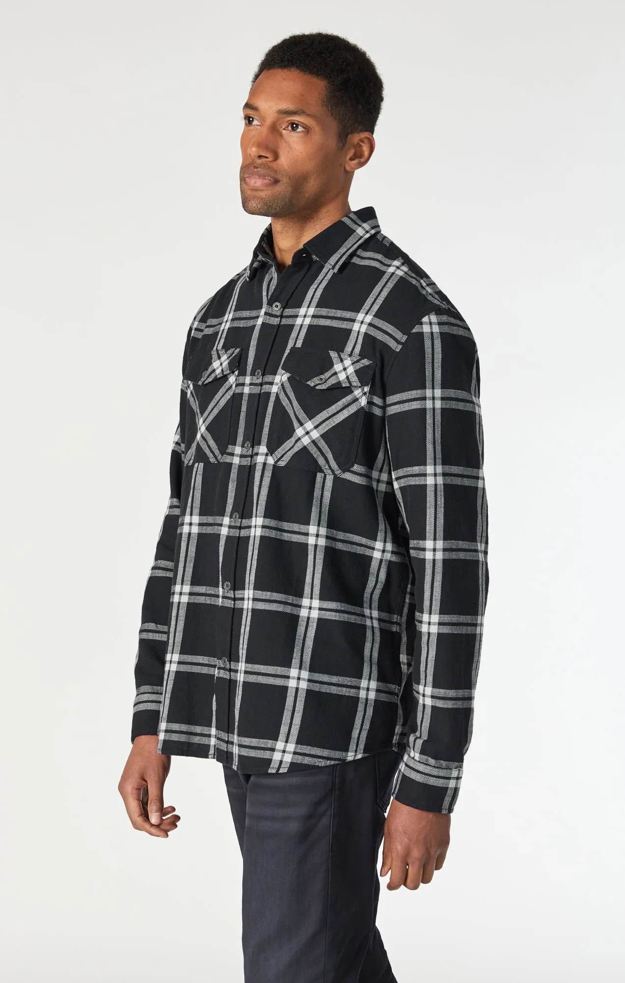 CHECK SHIRT IN BLACK CHECK