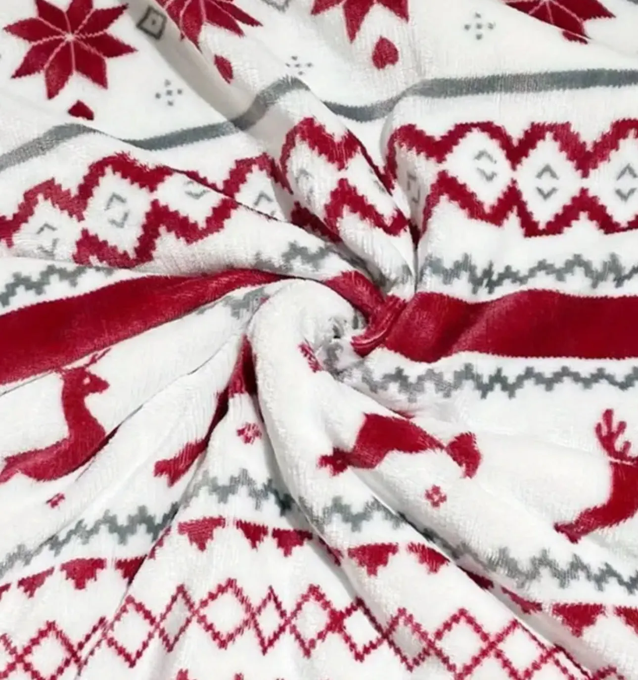 Christmas Flannel Sherpa Throw Blanket