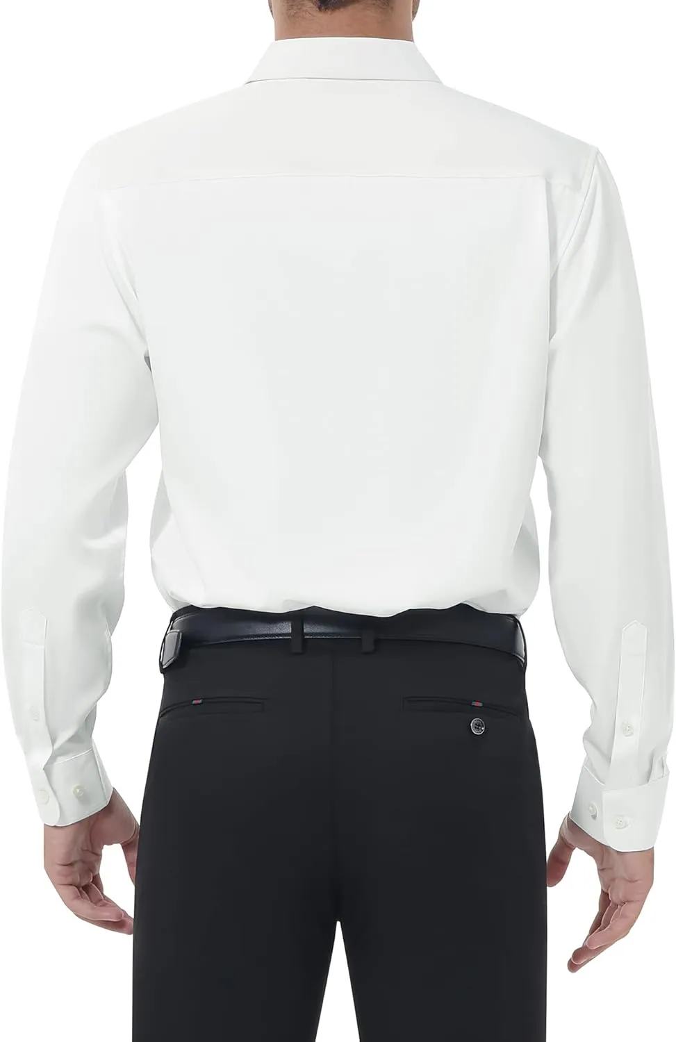 DEMEANOR Dress Shirts for Men Long Sleeve Slim Fit Button Down Formal Shirt Business Casual Collar Shirts with Pocket