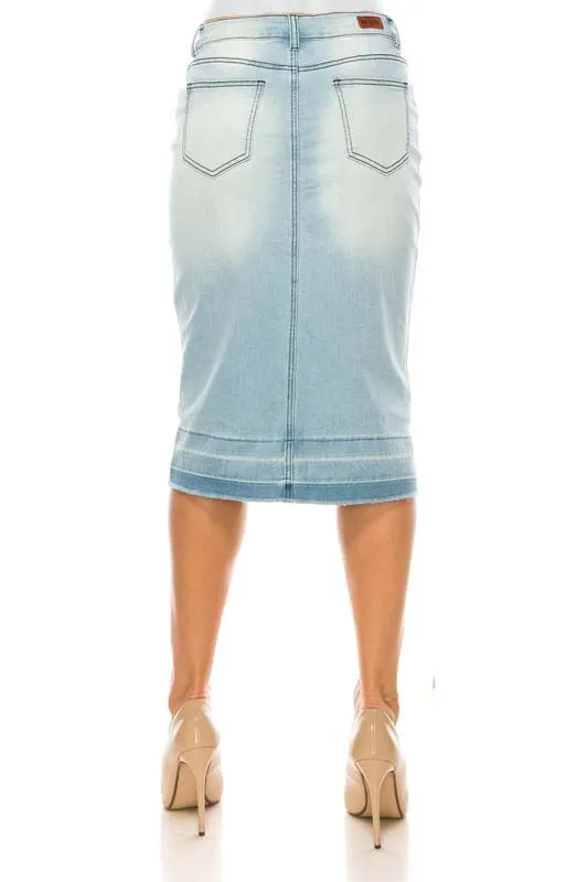 Emma Light Wash Denim Skirt