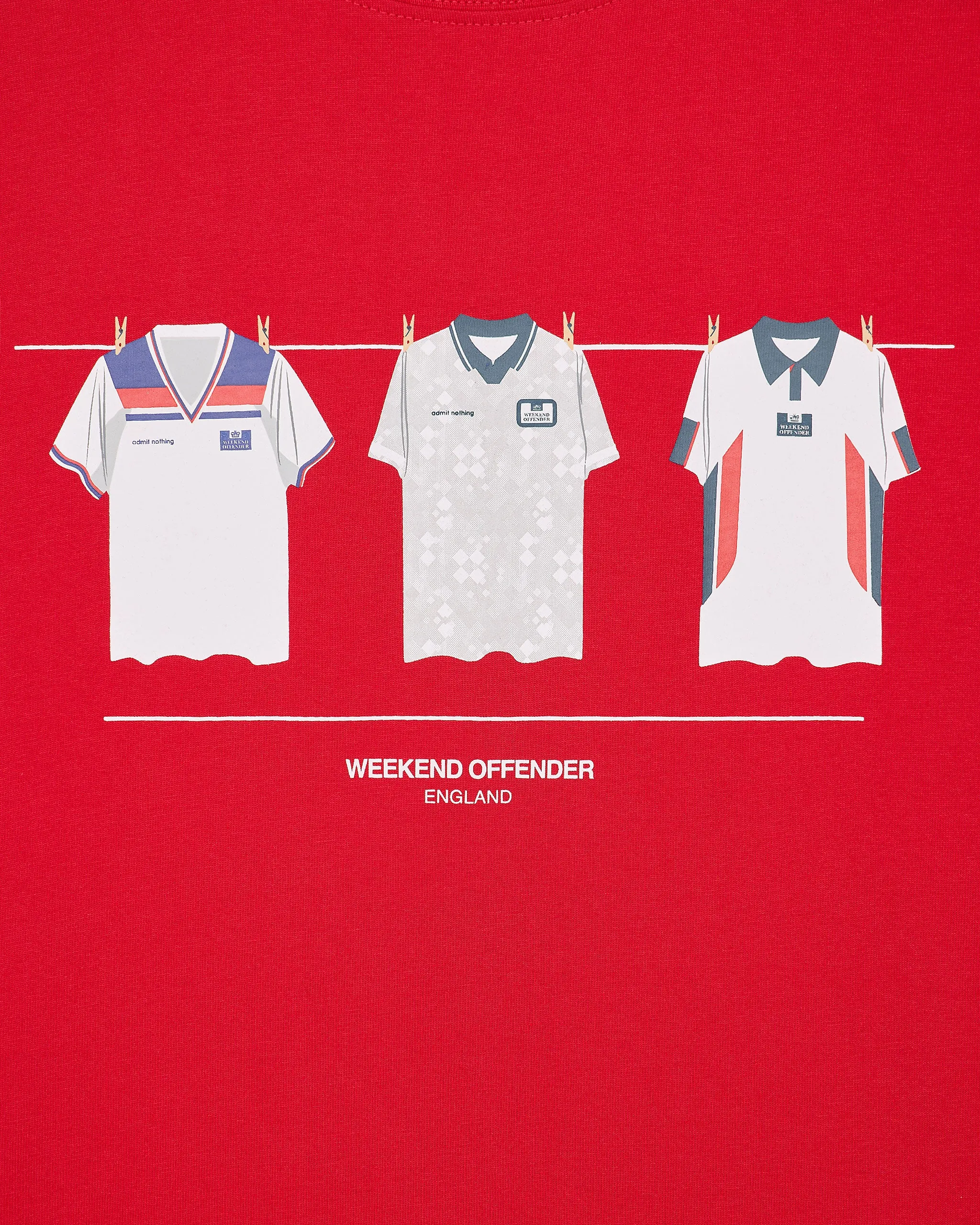England Home Shirts T-Shirt Red