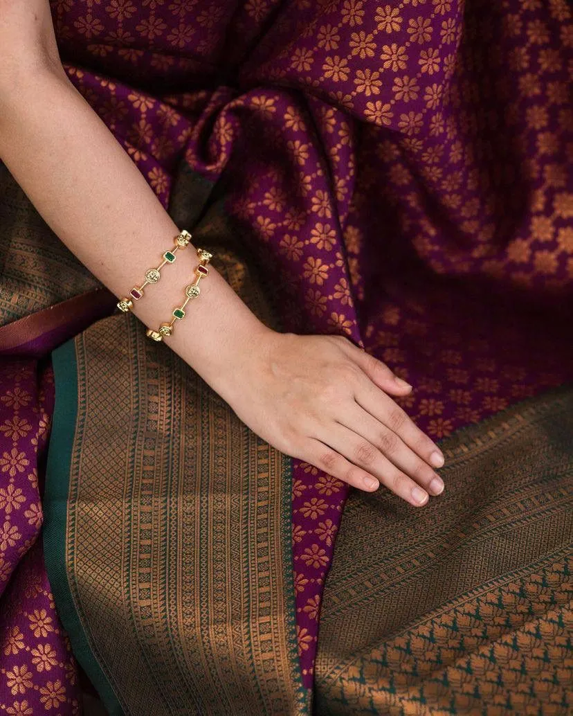 Exceptional Purple Soft Silk Saree With Dazzling Blouse Piece