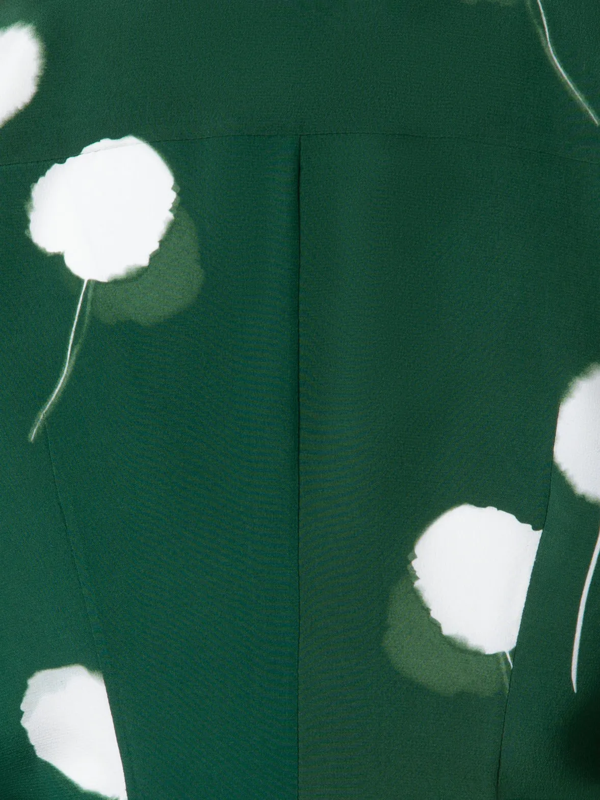 Fitted Silk Blouse with Dandelion Print