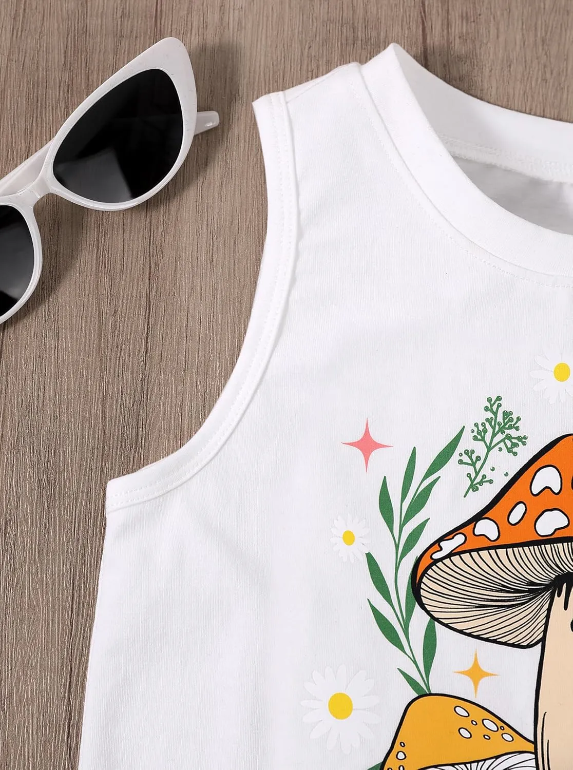Girls' Graphic Tank Tops Kids Cute Summer Tops Casual Sleeveless Shirts