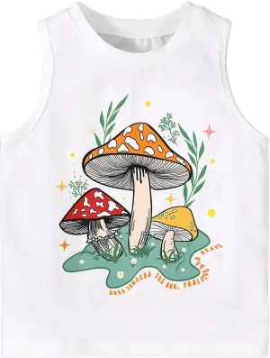 Girls' Graphic Tank Tops Kids Cute Summer Tops Casual Sleeveless Shirts