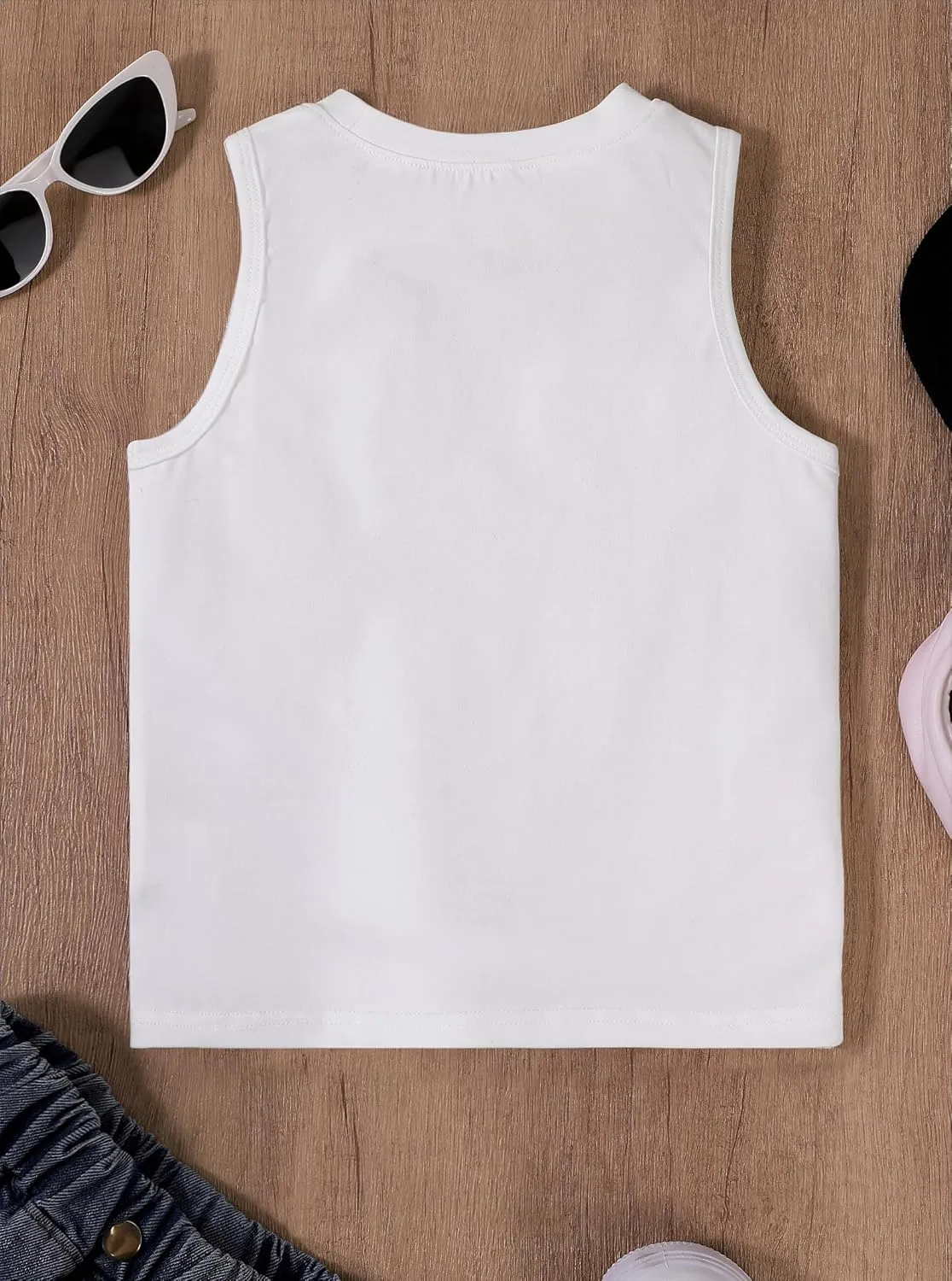 Girls' Graphic Tank Tops Kids Cute Summer Tops Casual Sleeveless Shirts