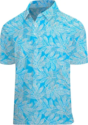 Golf Shirts for Men Printed Performance Moisture Wicking Short Sleeve Dry Fit Polo Shirts