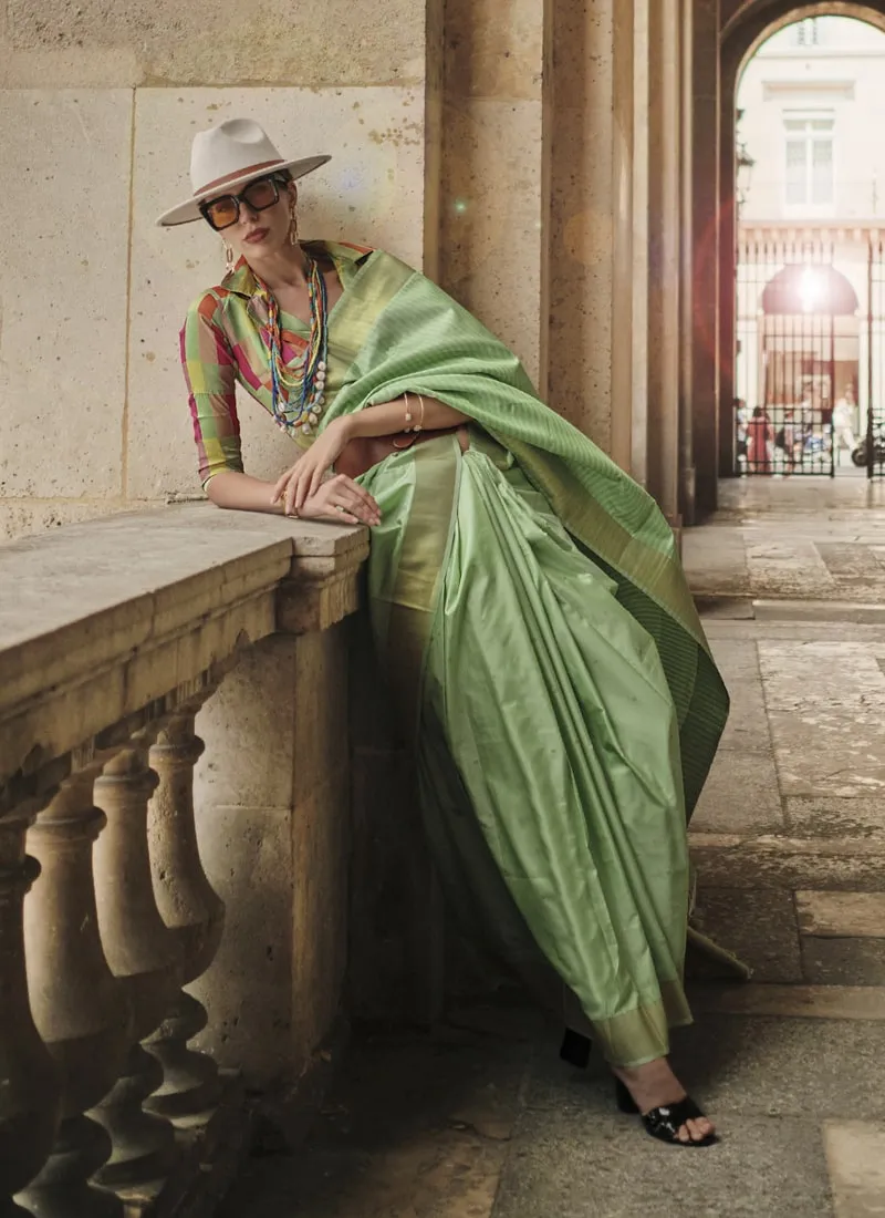 Handwoven Soft Silk Wedding Saree with a Matching Blouse