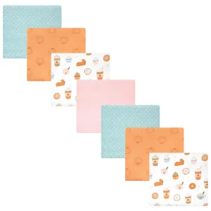 Hudson Baby Cotton Flannel Receiving Blankets Bundle, Pumpkin Spice