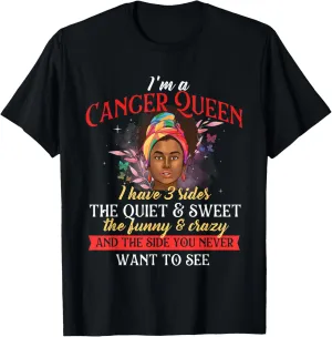 I'm A Cancer Queen - Horoscope Zodiac Sign Astrology T-Shirt Black