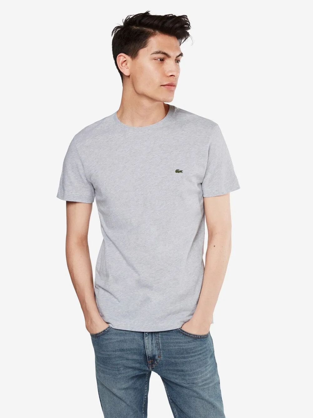 Lacoste regular fit T-shirt, mottled gray