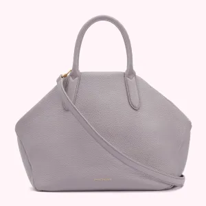 LAVENDER GREY GRAINY LEATHER LARGE VALENTINA