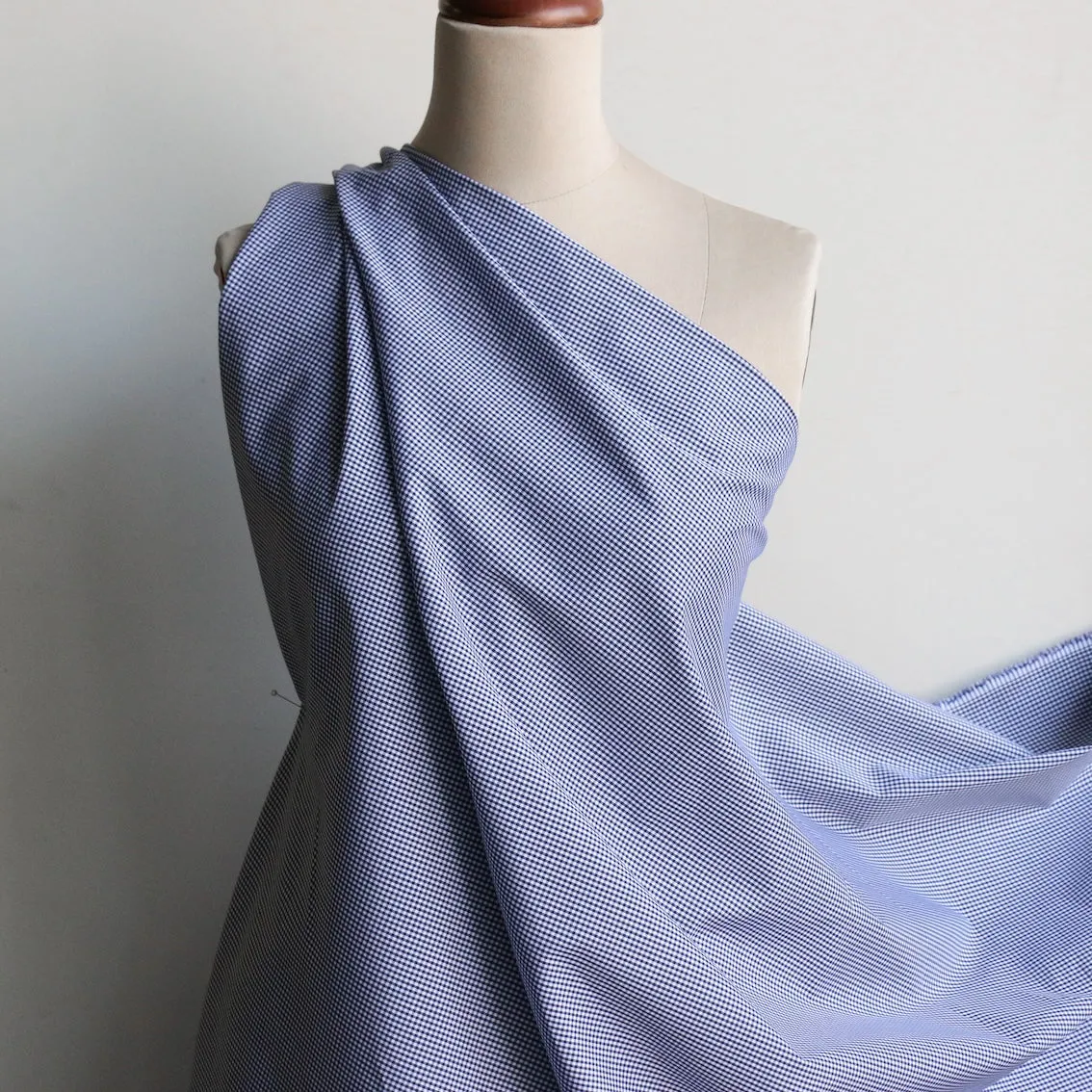 Marina Blu Gingham Shirting