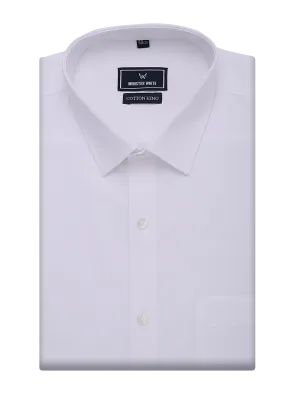 Mens Cotton Regular Fit White Shirt Cotton King