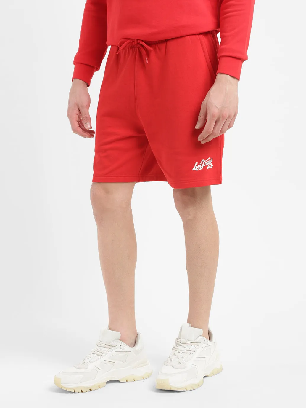 Men's Red Regular Fit Shorts