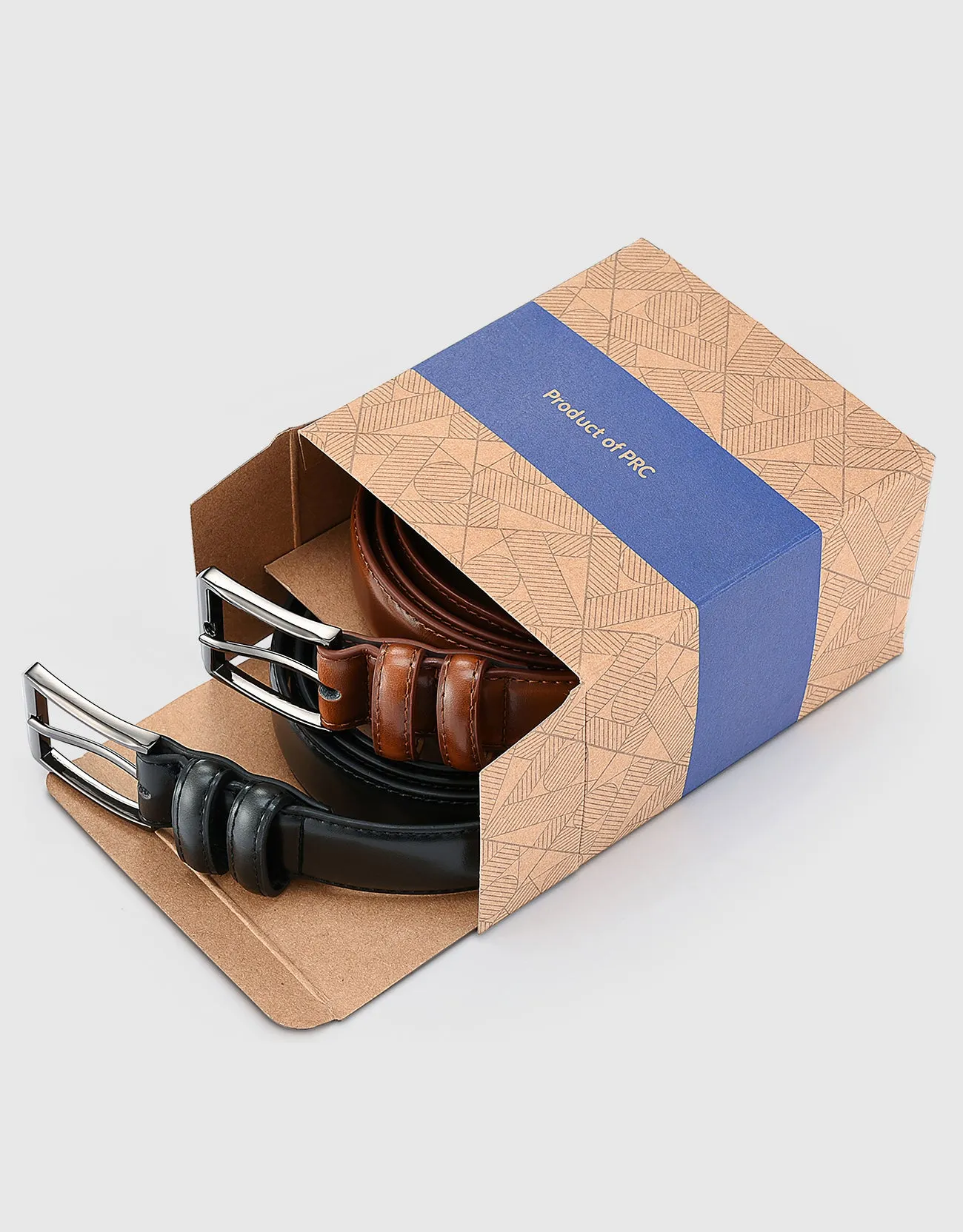 Men's Traditional Single Leather Belt 2 Pack