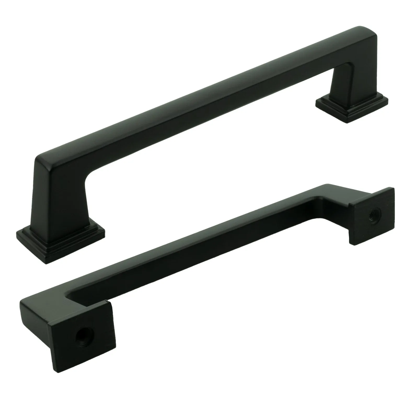 MH1654 Solid Matte Black Cabinet Pulls Handles