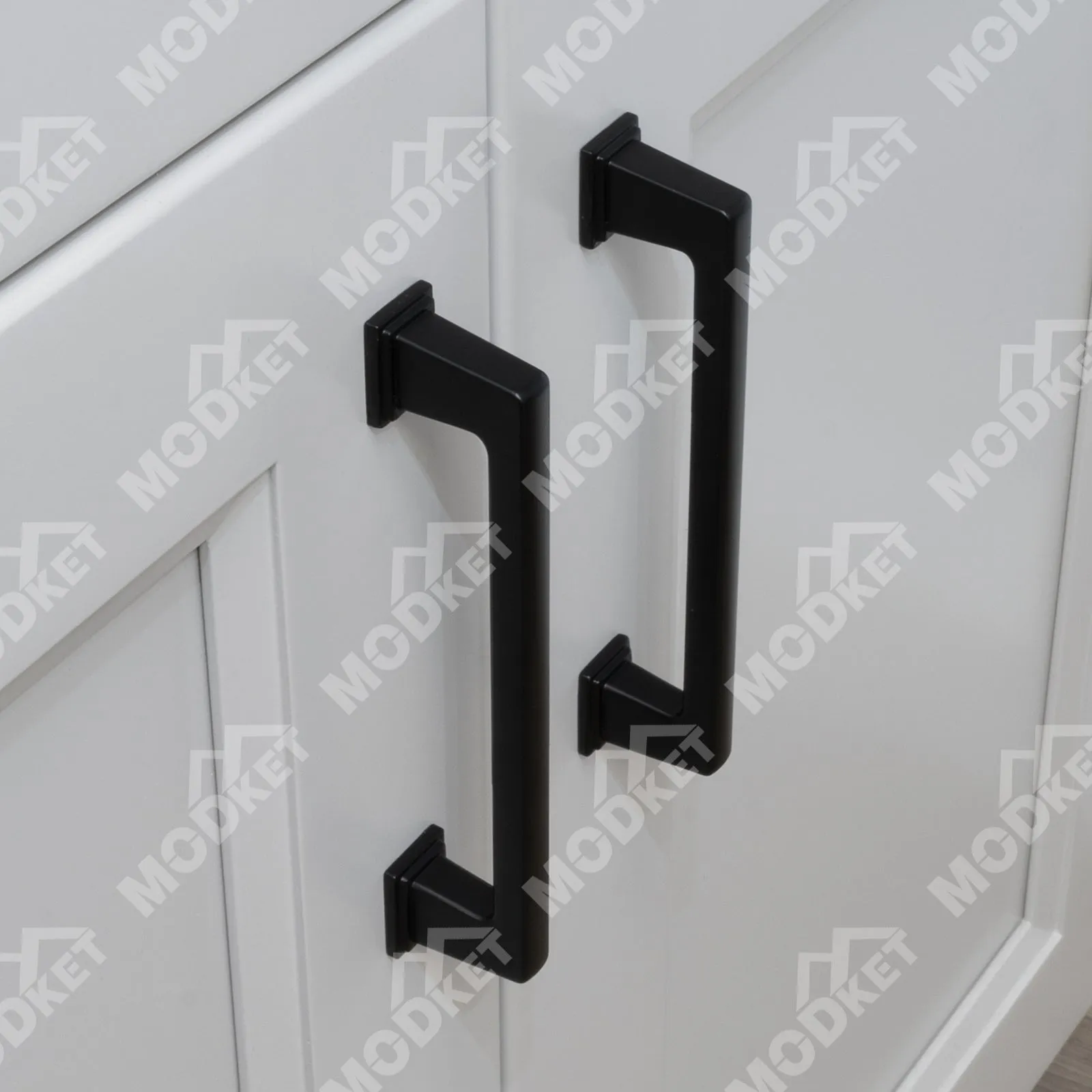 MH1654 Solid Matte Black Cabinet Pulls Handles