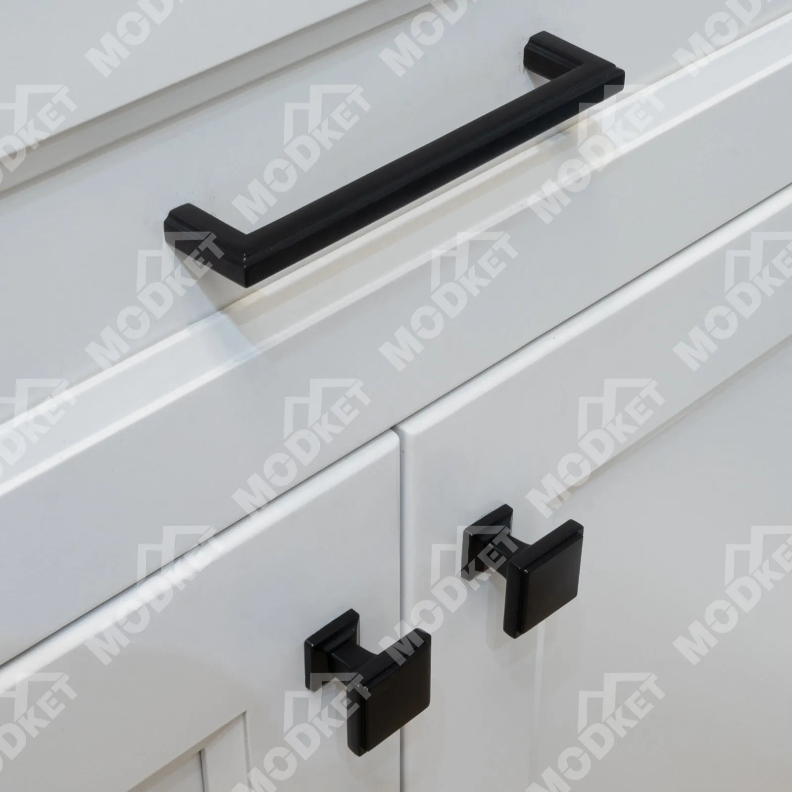 MH1661 Solid Matte Black Cabinet Pulls Handles