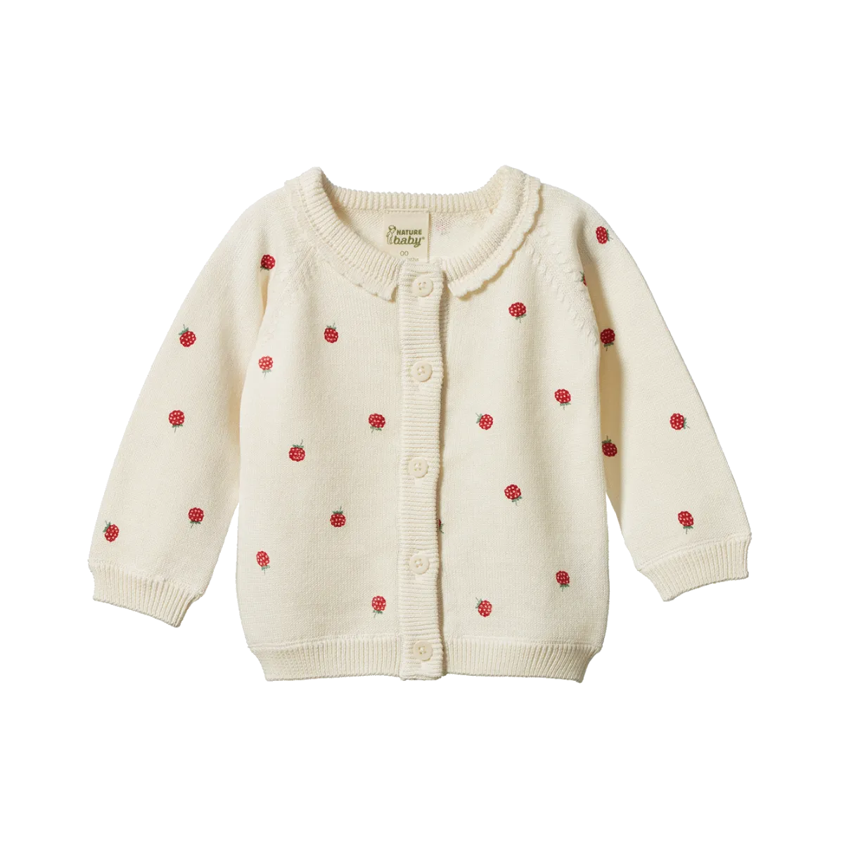 Nature Baby Piper Cardigan - Raspberry Print