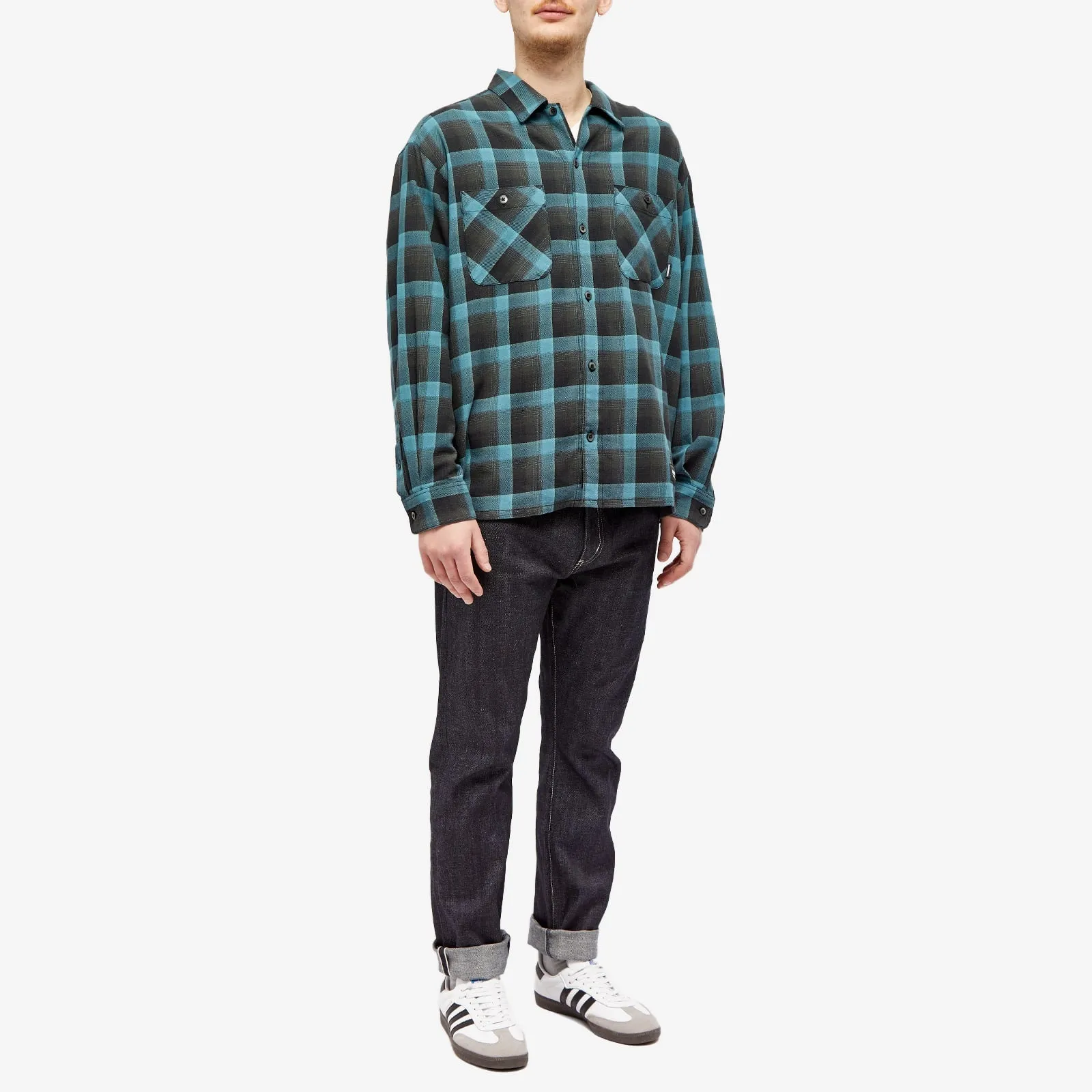 Neighborhood Half Hombre Checked Shirt, Blue