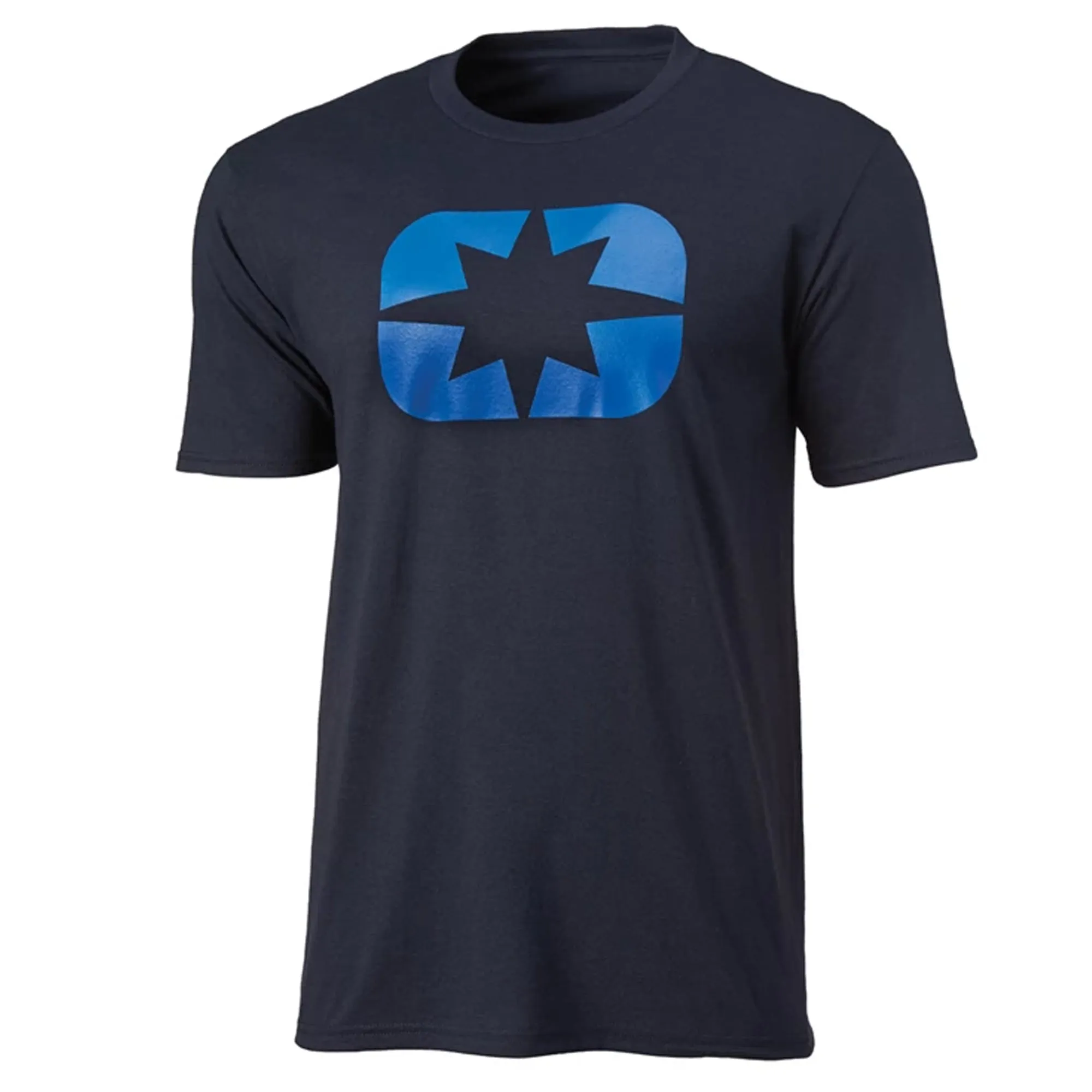Polaris  Mens Blue Icon Tee Short Sleeve T Shirt Casual Graphic Polyester Cotton