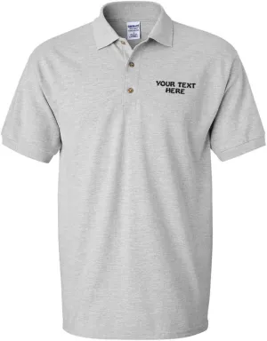 Polo Shirts for Men Custom Personalized Text Cotton Short Sleeves Golf Tees