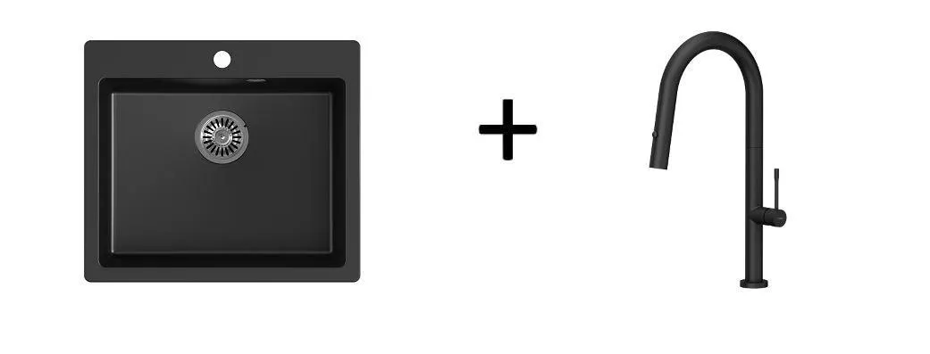Quadron Felicity kitchen tap, Matte Black