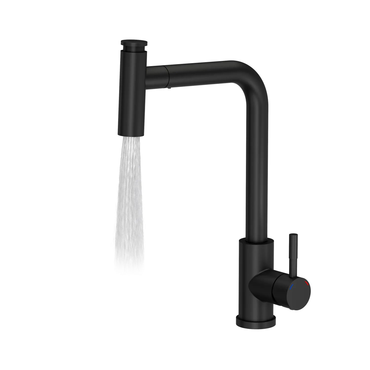 Quadron Meryl pull our tap with spray function, Matte Black