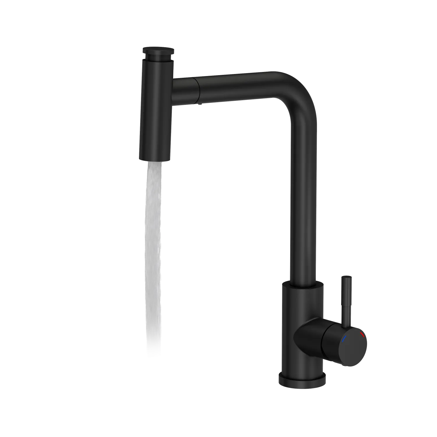 Quadron Meryl pull our tap with spray function, Matte Black