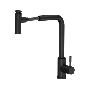 Quadron Meryl pull our tap with spray function, Matte Black