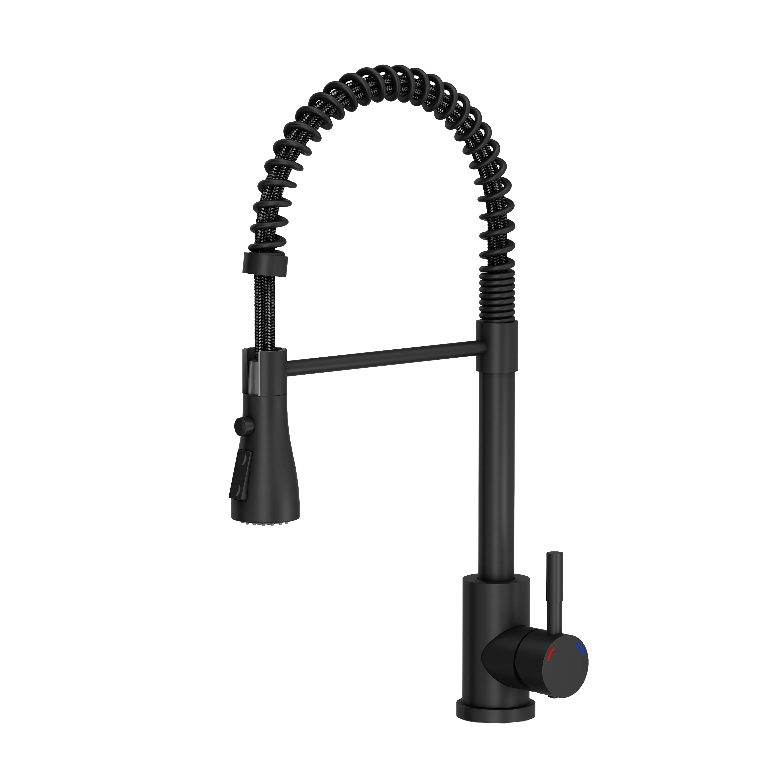 Quadron Salma flexible tap with spray & water stop function, Matte Black