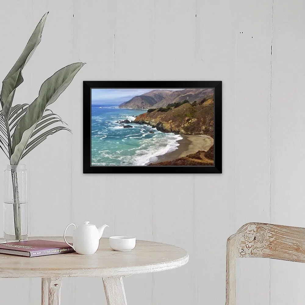 "California coast" Black Framed Print