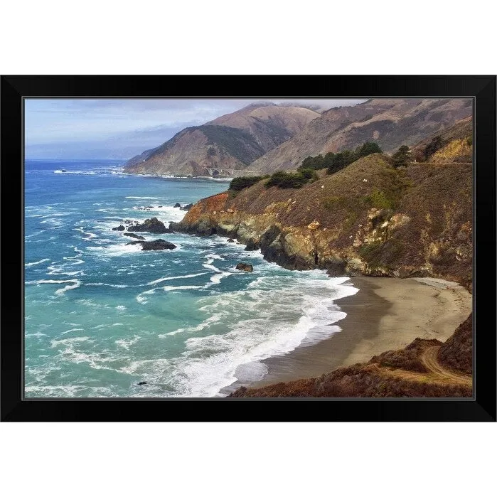 "California coast" Black Framed Print