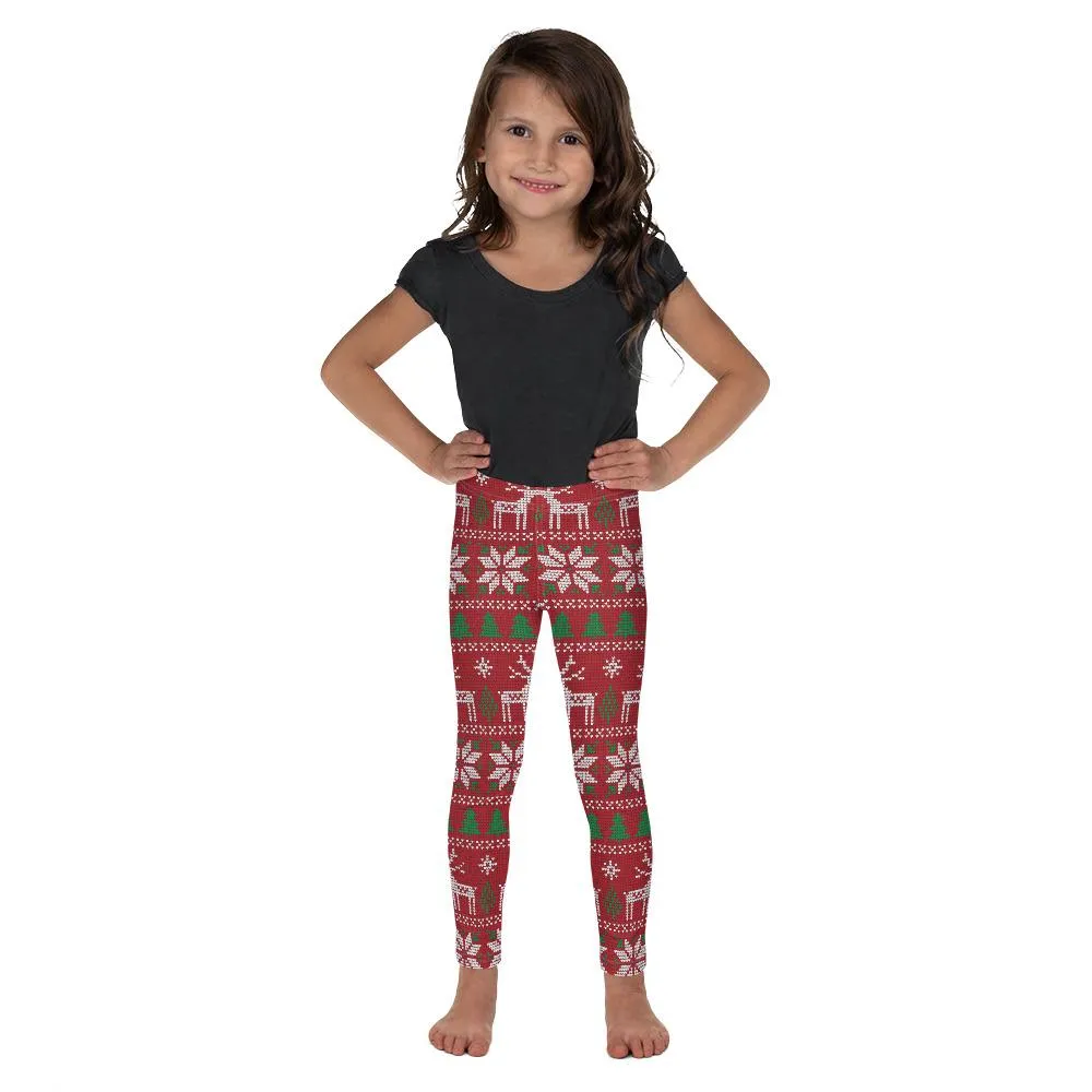 Red Ugly Christmas Kid's Leggings