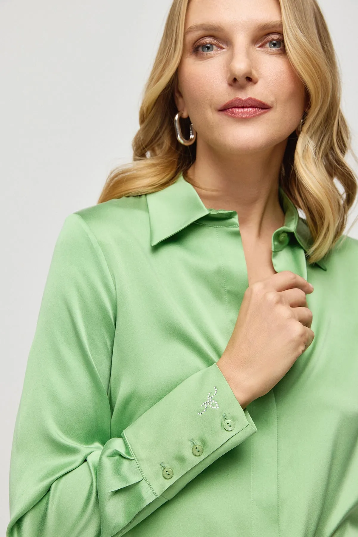 Sage Pure Silk Audrey Women's Shirt