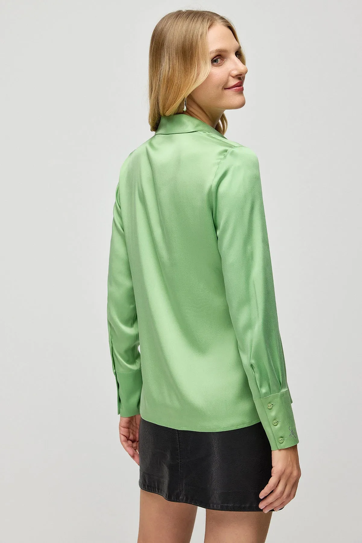 Sage Pure Silk Audrey Women's Shirt