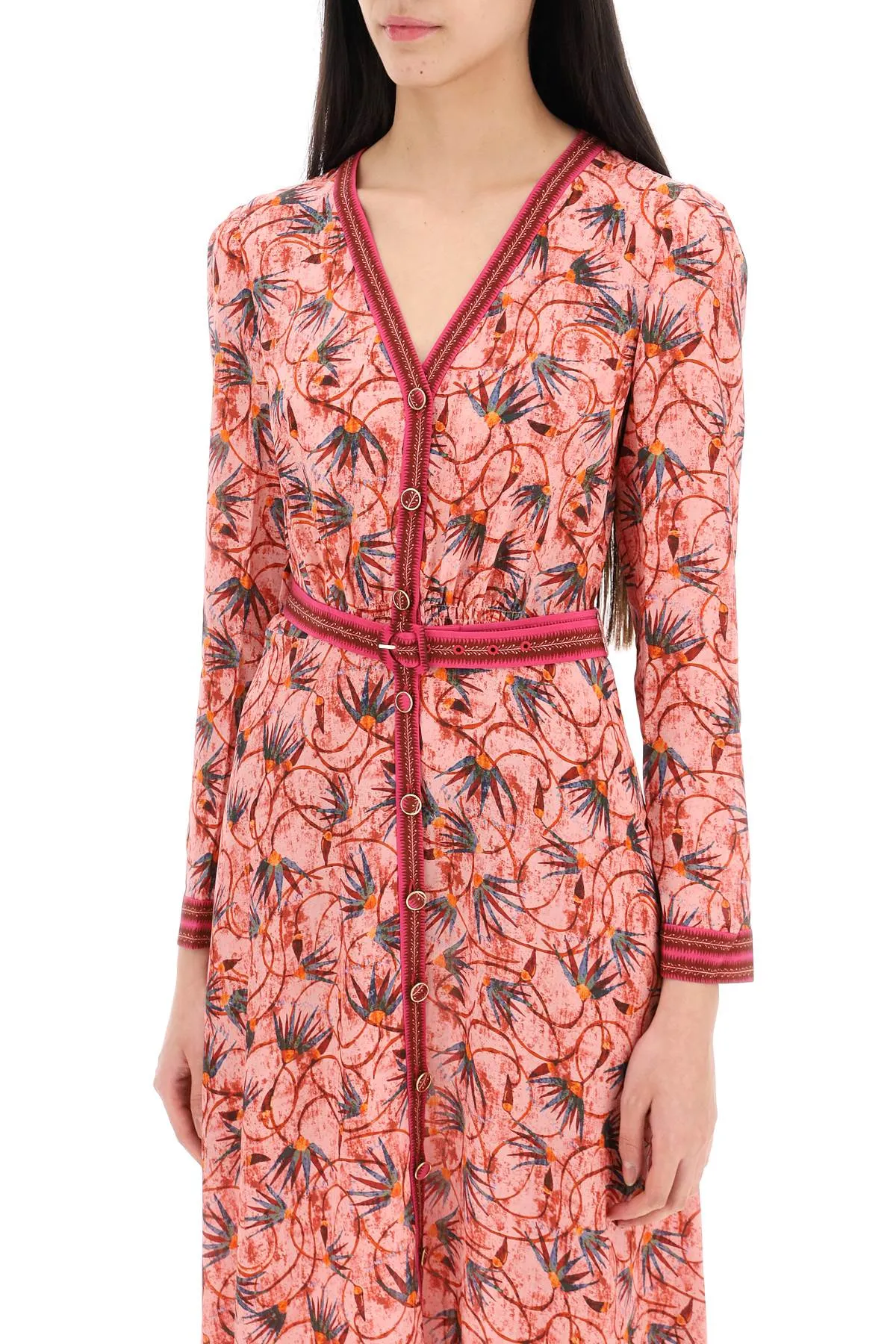 SALONI maxi chemisier dress