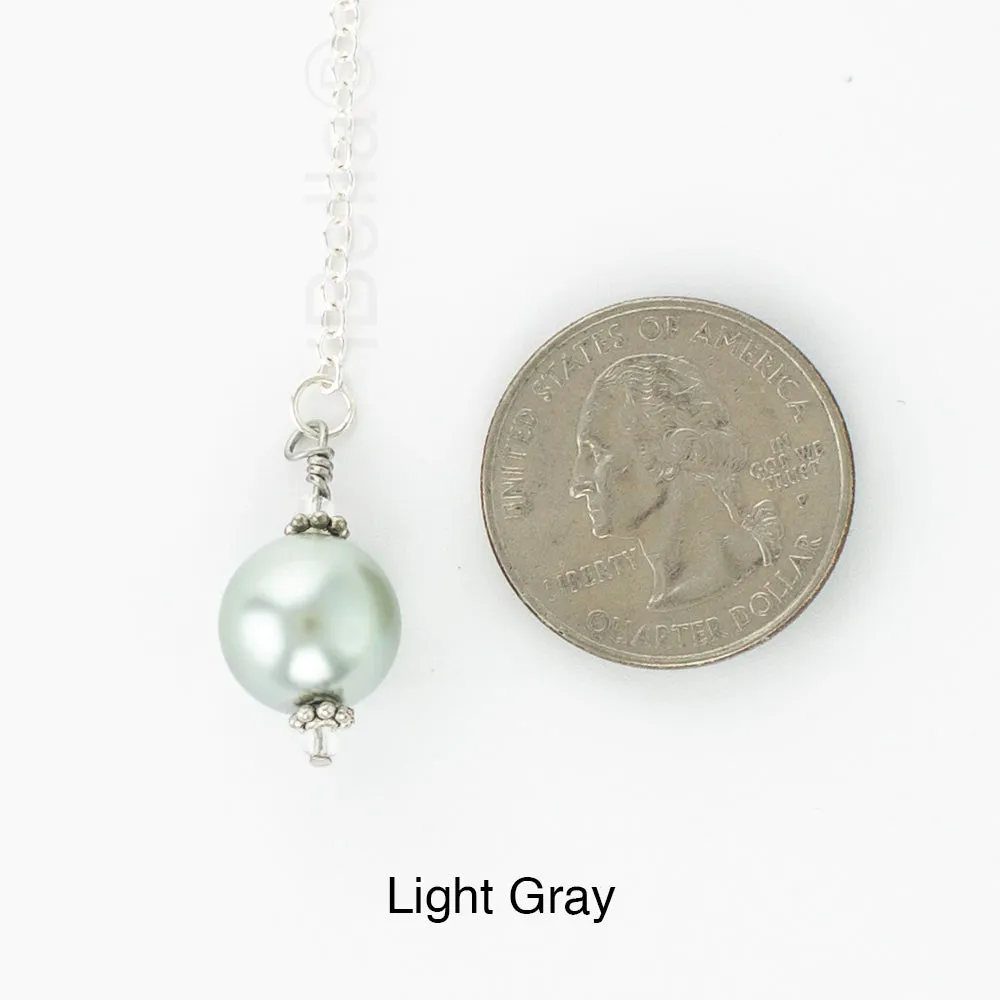 Scarf Slide Jewelry Set Extra Bead - iBella® - Pearl - Light Gray