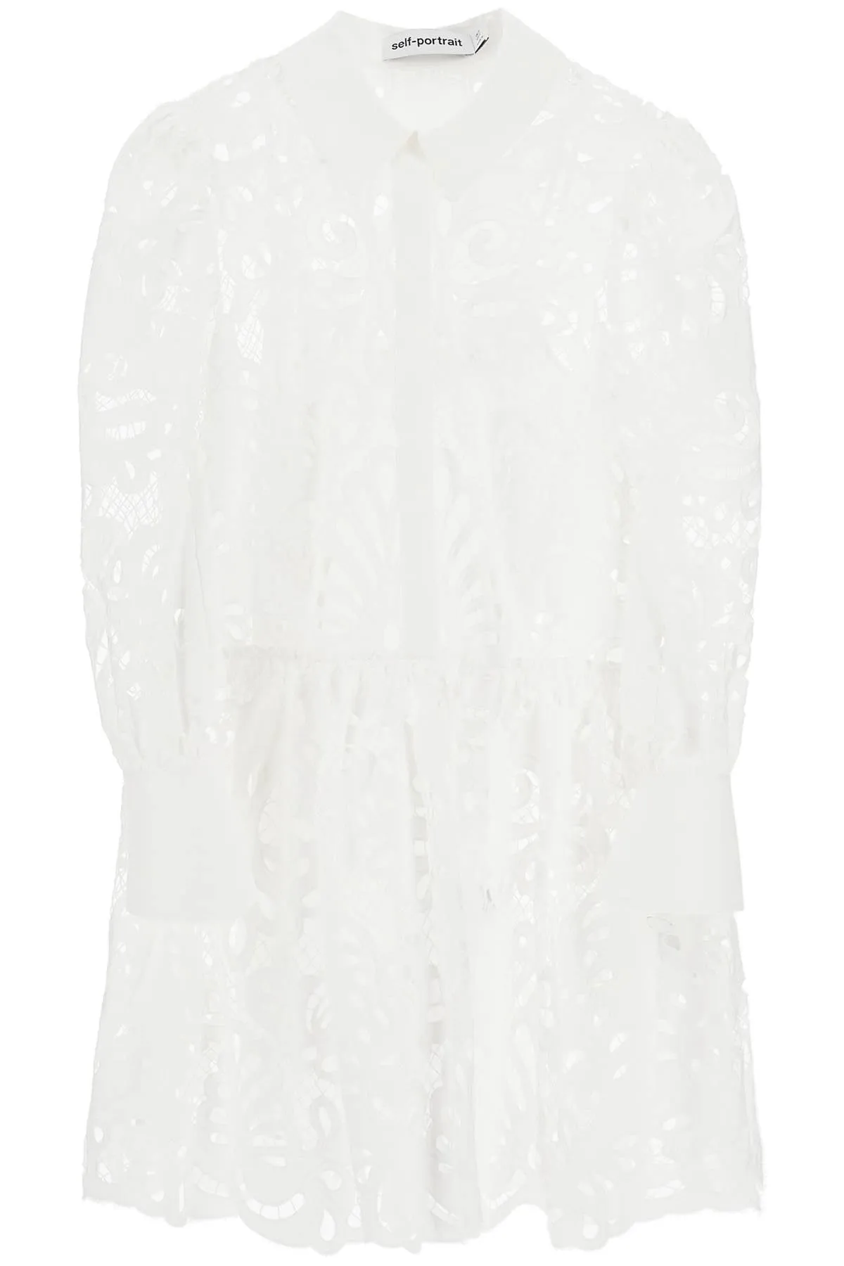SELF PORTRAIT floral lace chemisier dress