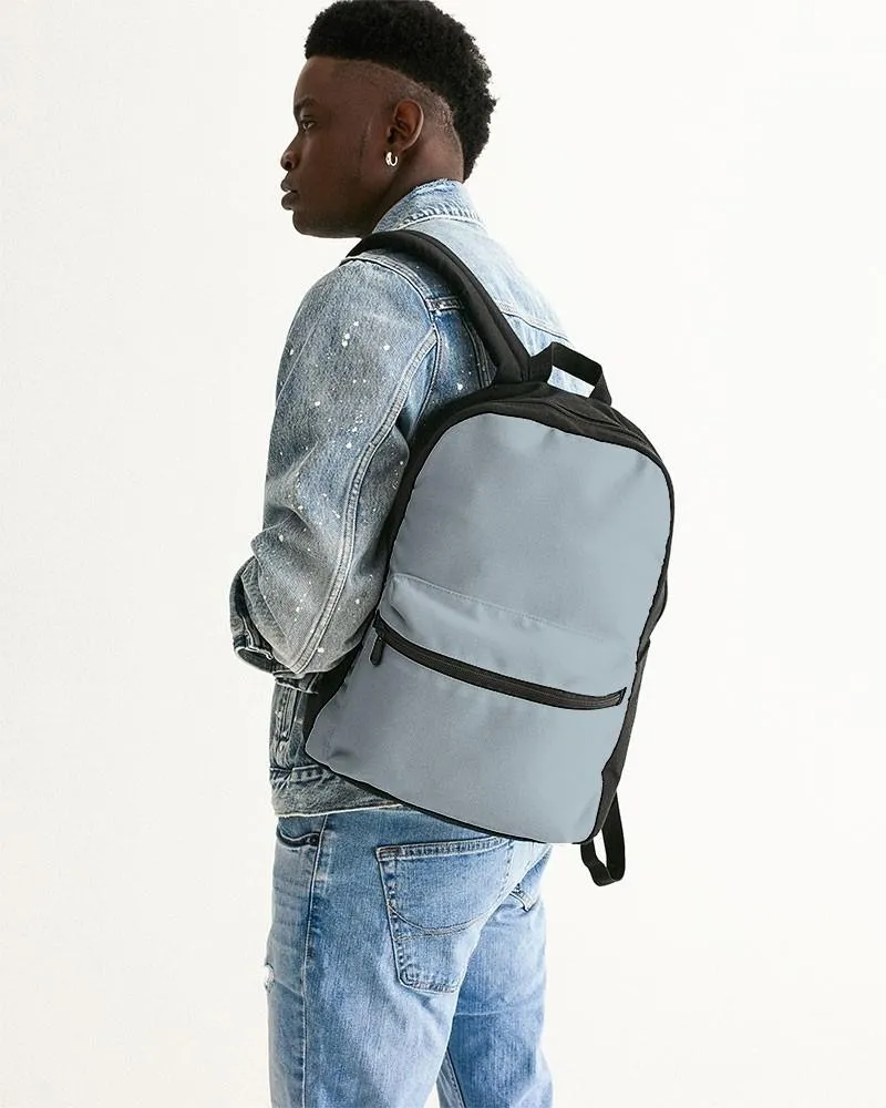 Shaded Pale Cyan Gray Canvas Backpack | C10M0Y0K30