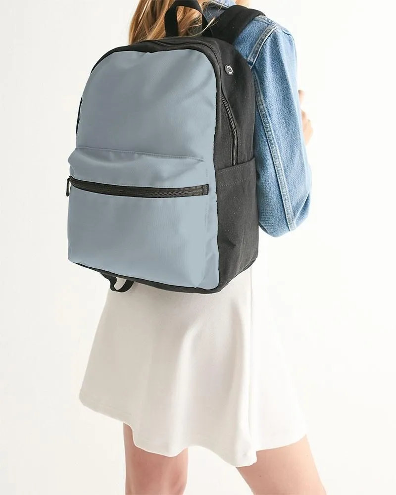 Shaded Pale Cyan Gray Canvas Backpack | C10M0Y0K30