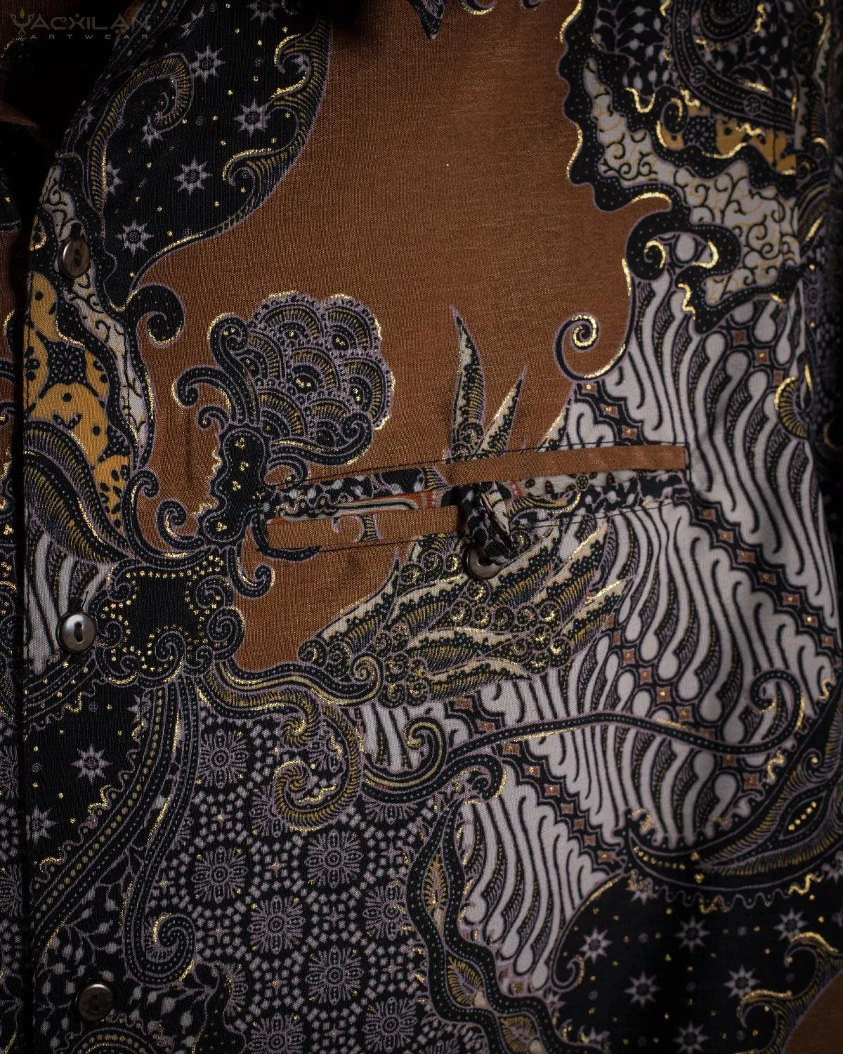 Shirt Men Half Sleeves / Cotton Battik - Thailatte BATIK